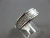 LARGE .80CT DIAMOND 18KT WHITE GOLD 3D PRINCESS 3 ROW WEDDING ANNIVERSARY RING