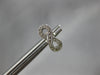 ESTATE .18CT DIAMOND 14KT WHITE GOLD 3D INFINITY FUN STUD EARRINGS
