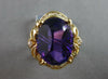 LARGE 9.2CT DIAMOND & AAA AMETHYST 14KT YELLOW GOLD OVAL & ROUND FUN RING #27711