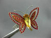 ESTATE LARGE 2.05CT MULTI GEM 18KT WHITE & ROSE GOLD HANDCRAFTED BUTTERFLY RING