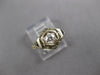 ANTIQUE ART DECO .28CT OLD MINE DIAMOND & AAA SAPPHIRE 18K WHITE GOLD RING 27192