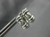ESTATE .14CT DIAMOND 14KT WHITE GOLD 3D CLASSIC SOLITAIRE ETOILE HUGGIE EARRINGS