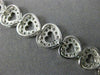 ANTIQUE .90CT ROUND CUT DIAMOND 14K WHITE GOLD OPEN HEART LOVE BRACELET #19204