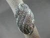 ESTATE LARGE 2.36CT ROUND & BUGETTE DIAMOND 14K WHITE GOLD 3D INFINITY LOVE RING