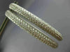 ESTATE EXTRA LARGE 7.64CT DIAMOND 18KT WHITE GOLD 3D OVAL HOOP HANGING EARRINGS