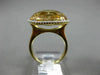 ESTATE 13.20CT DIAMOND & AAA EXTRA FACET CITRINE 14KT YELLOW GOLD OVAL HALO RING