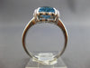 2.54CT DIAMOND & AAA BLUE TOPAZ 14KT WHITE GOLD CUSHION & ROUND FRIENDSHIP RING
