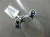 ESTATE .75CT DIAMOND & AAA SAPPHIRE 14KT WHITE GOLD 3D ETOILE LEAF INFINITY RING