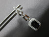 1.58CT DIAMOND & AAA SAPPHIRE 14K WHITE GOLD 3D HALO MULTI LINK HANGING EARRINGS