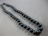 ESTATE AAA TAHITIAN PEARL 14KT WHITE GOLD 3D CLASSIC 8MM LOVE NECKLACE #27957
