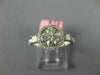 ESTATE .86CT DIAMOND 18KT WHITE GOLD 3D ROUND & PRINCESS FLOWER HALO LOVE RING