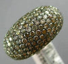 ESTATE LARGE 3.68CT FANCY MULTI COLOR DIAMOND 18K ROSE GOLD 3D FILIGREE FUN RING