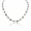 12.16CT WHITE & FANCY YELLOW DIAMOND 18K 2 TONE GOLD 3D FLOWER ETERNITY NECKLACE