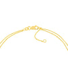 .05CT DIAMOND 14KT YELLOW GOLD 3 STONE BY THE YARD DOUBLE STRAND ANKLE /BRACELET