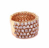 LARGE 2.9CT PINK DIAMOND 18K ROSE GOLD MULTI ROW 3/4TH ETERNITY ANNIVERSARY RING