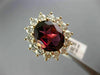 LARGE 7.10CT DIAMOND & RHODOLITE 14K ROSE GOLD 3D PRINCESS DIANA ENGAGEMENT RING