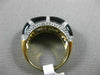 ESTATE WIDE .64CT DIAMOND & ONYX 18KT WHITE & YELLOW GOLD CRISS CROSS FUN RING