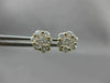 ESTATE .88CT ROUND DIAMOND DESIGN 14K YELLOW GOLD EARRINGS FLOWER CLUSTER #21814