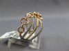 WIDE .48CT DIAMOND 14KT WHITE & ROSE GOLD MULTI ROW CRISS CROSS LOVE KNOT RING