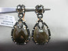 ESTATE LARGE 1.14CT DIAMOND & TOPAZ 14KT ROSE GOLD MULTI SHAPE CLIP ON EARRINGS