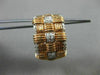 ESTATE .37CT DIAMOND 14KT WHITE & ROSE GOLD 3D ELONGATED MULTI ROW WOVEN EARRING