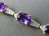 ESTATE LONG 10.65CT DIAMOND & AAA AMETHYST 14KT TWO TONE GOLD 3D TENNIS BRACELET