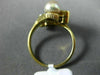 ANTIQUE WIDE 1.1CT DIAMOND AAA SOUTH SEA PEARL 18KT YELLOW GOLD ANNIVERSARY RING