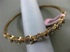 ESTATE .60CT DIAMOND 14KT WHITE & ROSE GOLD 3D 9 STONE FLEXIBLE BANGLE BRACELET