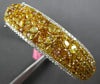 GIA LARGE 17.85CT WHITE & MULTI COLOR DIAMOND 18KT 2 TONE GOLD BANGLE BRACELET