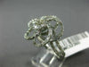 ESTATE LARGE 1.35CT DIAMOND 14KT WHITE GOLD 3D FLOWER CLUSTER INVISIBLE FUN RING