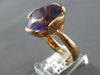 EXTRA LARGE 9.8CT DIAMOND & AAA AMETHYST 14KT ROSE GOLD 3D FLOWER ROSE LOVE RING