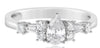 .71CT DIAMOND 18KT WHITE GOLD 3D ROUND PEAR SHAPE & BAGUETTE ENGAGEMENT RING