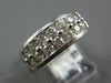 WIDE 1.01CT DIAMOND 14KT WHITE GOLD 3D CLASSIC 2 ROW BEADED FUN ANNIVERSARY RING