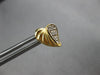 ESTATE .07CT DIAMOND 14KT WHITE & YELLOW GOLD CLASSIC HEART STUD EARRINGS #28064