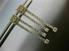 ESTATE 1.60CT DIAMOND 14KT WHITE GOLD 3D CLASSIC SQUARE HANGING EARRINGS #1676