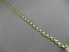 ANTIQUE .50CT DIAMOND 14K WHITE & YELLOW GOLD 3D LINK HANDCRAFTED BRACELET #227
