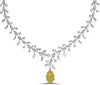 EXTRA LARGE 29.76CT WHITE & FANCY YELLOW DIAMOND 18KT 2 TONE GOLD 3D NECKLACE