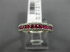 ESTATE .64CT DIAMOND & RUBY 18KT ROSE GOLD SEMI ETERNITY 3 ROW ANNIVERSARY RING