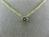 ESTATE .30CT DIAMOND 14KT YELLOW GOLD CLASSIC 3D SOLITAIRE BEZEL PENDANT #8931