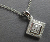 ESTATE .09CT DIAMOND 14KT WHITE GOLD CLASSIC SQUARE GEOMETRICAL FLOATING PENDANT