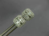 .54CT DIAMOND 18KT WHITE GOLD 3D ROUND & BAGUETTE CLUSTER SQUARE STUD EARRINGS