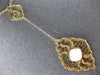 LARGE 10.4CT DIAMOND & AAA MOONSTONE 14K ROSE GOLD LARIAT DOUBLE STRAND NECKLACE
