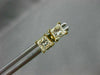 ESTATE .70CT PRINCESS CUT DIAMOND 14K YELLOW GOLD 3D SQUARE STUD EARRINGS #14261
