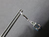 ESTATE 4.23CT DIAMOND & AAA BLUE TOPAZ 14K WHITE GOLD LEVERBACK HANGING EARRINGS