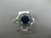 1.75CT DIAMOND & AAA ROUND SAPPHIRE 14K WHITE GOLD HALO FILIGREE ENGAGEMENT RING