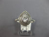 ESTATE WIDE 1.18CT DIAMOND 14KT WHITE GOLD 3D CLASSIC ROUND ENGAGEMENT RING