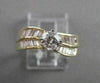 ESTATE 1.03CTW DIAMOND 14KT WHITE YELLOW GOLD SWIRL ROUND ENGAGEMENT RING #20725