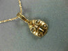 ESTATE LARGE .97CT DIAMOND 18KT ROSE GOLD 3D CLUSTER TEAR DROP FLOATING PENDANT