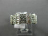 ESTATE .78CT ROUND & BAGUETTE DIAMOND 18KT WHITE GOLD MULTI ROW ANNIVERSARY RING