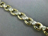 ANTIQUE .50CT DIAMOND 14K WHITE & YELLOW GOLD 3D LINK HANDCRAFTED BRACELET #227